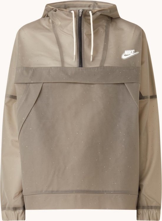 Nike Regenjack met steekzakken en halve rits - Grijs - Maat L
