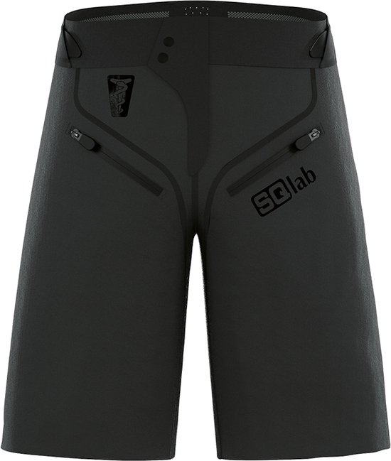 SQlab ONE OX Fietsbroek - Fiets short - Anti-slip - Waterdicht - Sneldrogend - Nylon/Polyester/Spandex - Zwart - Maat XS