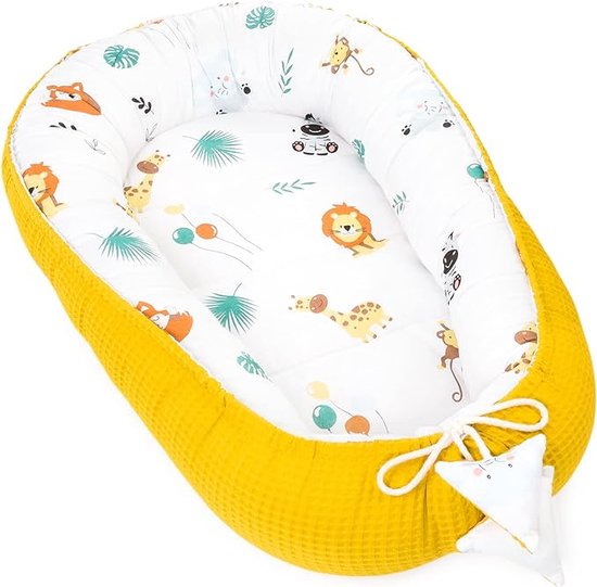 Baby Cocoon Bumper Reiswieg 100% katoen Anti-allergisch - babynestje \ Warm nest baby 90 x 50 cm