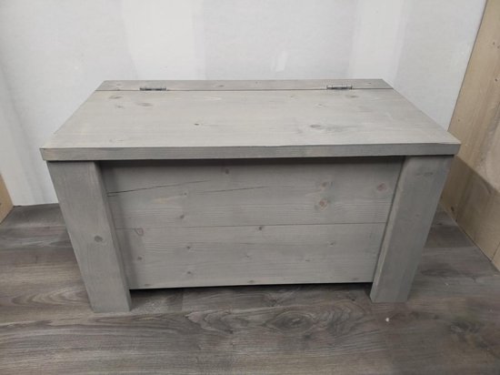 Speelgoedkist ''Middel'' van Grey Wash steigerhout 46x80x44cm