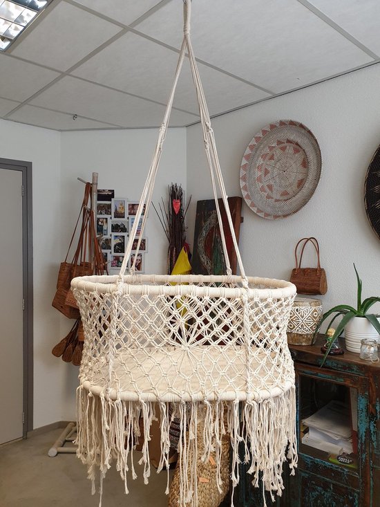 Bali-Goeds - wieg - hangwieg - macramé - handgeknoopt