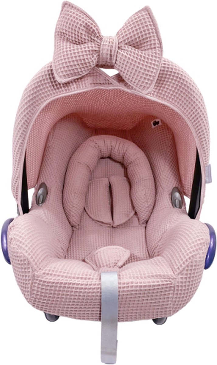 Wazzhappening - Maxi Cosi hoes set - oudroze - autostoelhoes