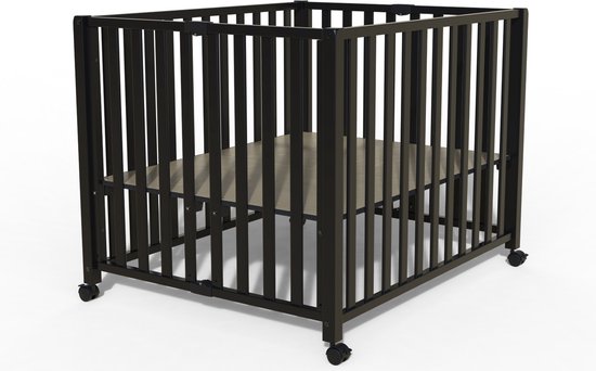 Bebies First box Sarah Inklapbaar Met Wieltjes 76x95 Zwart