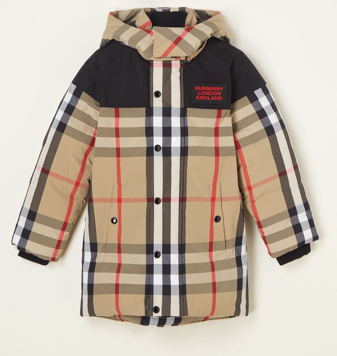 BURBERRY Chrissy gewatteerde jas met donsvulling en afneembare capuchon - Maat 152