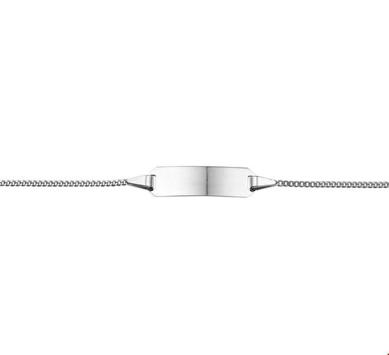 Huiscollectie Graveerarmband Witgoud Plaat 5,0 mm 9 - 11 cm