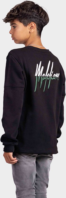 Malelions Split Essentials Sweater Kids Zwart - Maat: 128