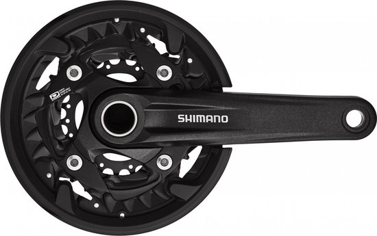 Crankstel 3x10 speed Shimano MTB FC-MT500 175/40-30-22 - zwart