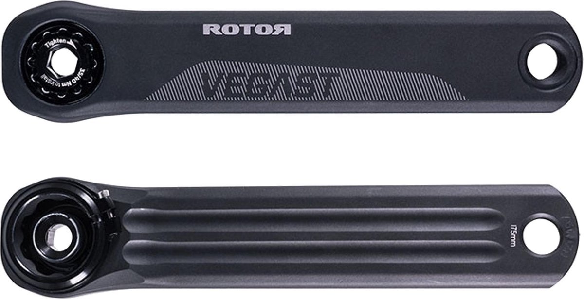 Rotor Vegast Crankarmen, black Pedaalarmlengte 175mm