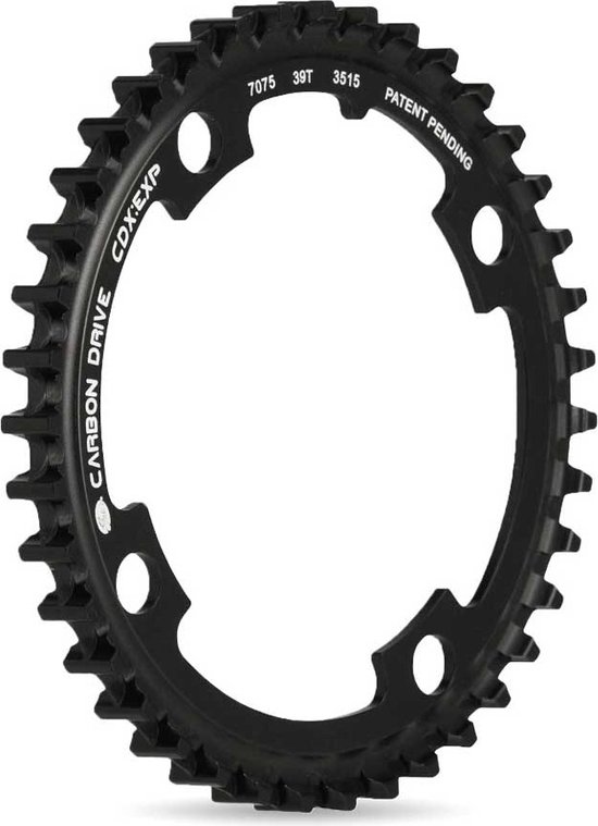Gates tandwiel 39 Carbon Drive CDX Expedition alu. voor 4 arm 104 black anodized