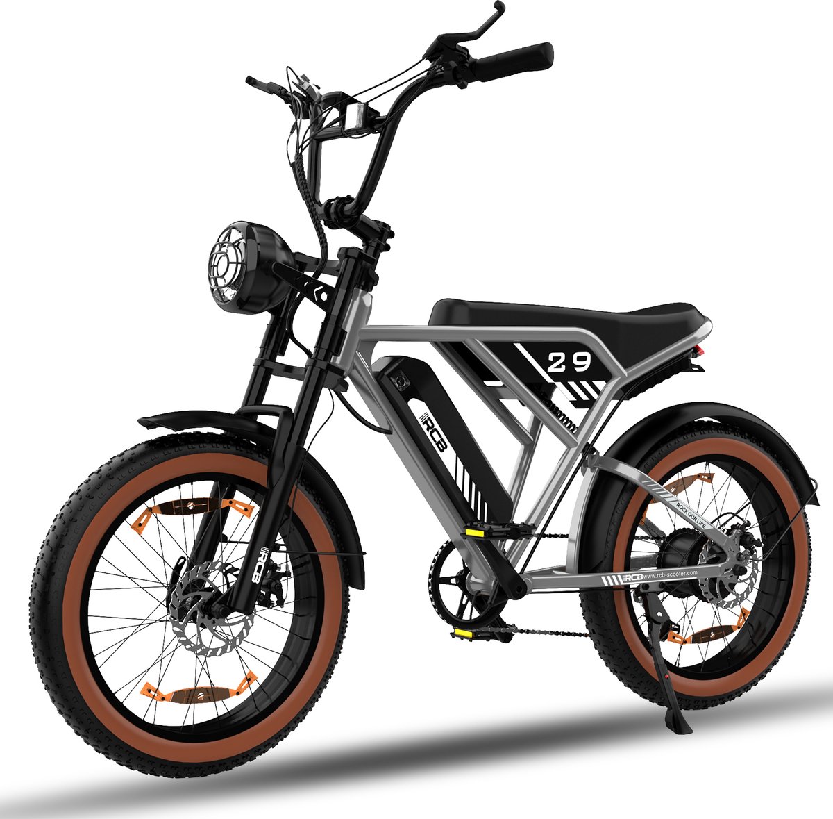 RCB Elektrische Fatbike | Electric Off-Road Bike | E-bike | 250W Motor | 20 Inch | Zilver
