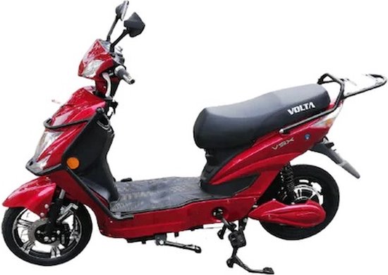 Elektrische scooter (fiets), met pedalen Volta SX - 220 W, maximale snelheid 25 km per uur, bordeaux,zwart