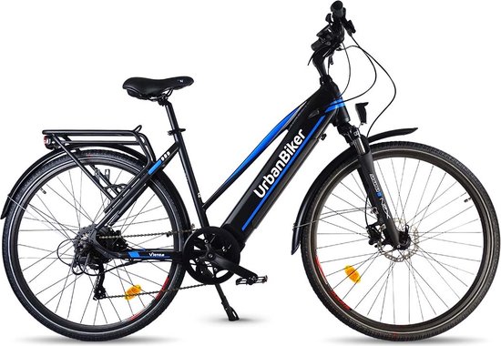 Urbanbiker Viena | Elektrische Trekking Fiets| Accu 960Wh | Blauw | 28"