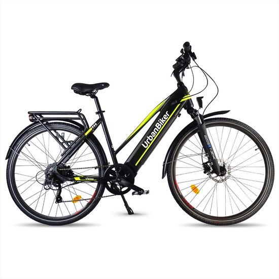 Urbanbiker Viena | Elektrische Trekking Fiets| Accu 960Wh | Geel | 28"