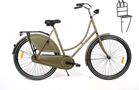 Wheelerz.nl omafiets groen met voordrager