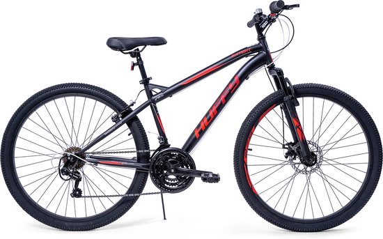 Huffy Extent 27.5 inch Heren Mountainbike - Zwart - 18 Versnellingen Shimano - Zwart
