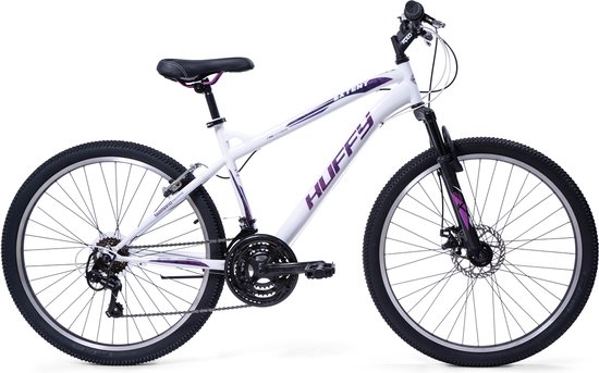 Huffy Extent Mountainbike 26 Inch Damesmountainbike Wit Hardtail + Voorvering 18 versnellingen Shimano