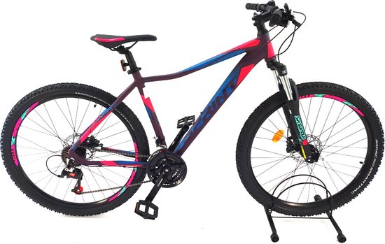 Sprint Maverick - Mountainbike 27.5 inch - Voor dames - 21 versnellingen Shimano - Hydraulisch remsysteem Shimano - Zwart/Roze - Framemaat: 48 cm - BK21SI0280 R1