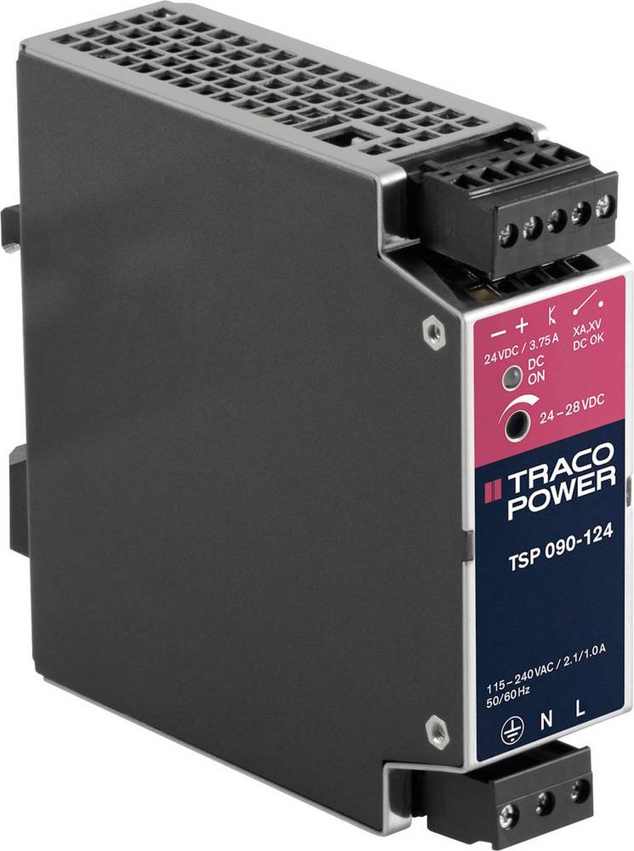 TracoPower TSP 090-124N DIN-rail netvoeding 3750 mA 90 W Aantal uitgangen: 1 x Inhoud: 1 stuk(s)
