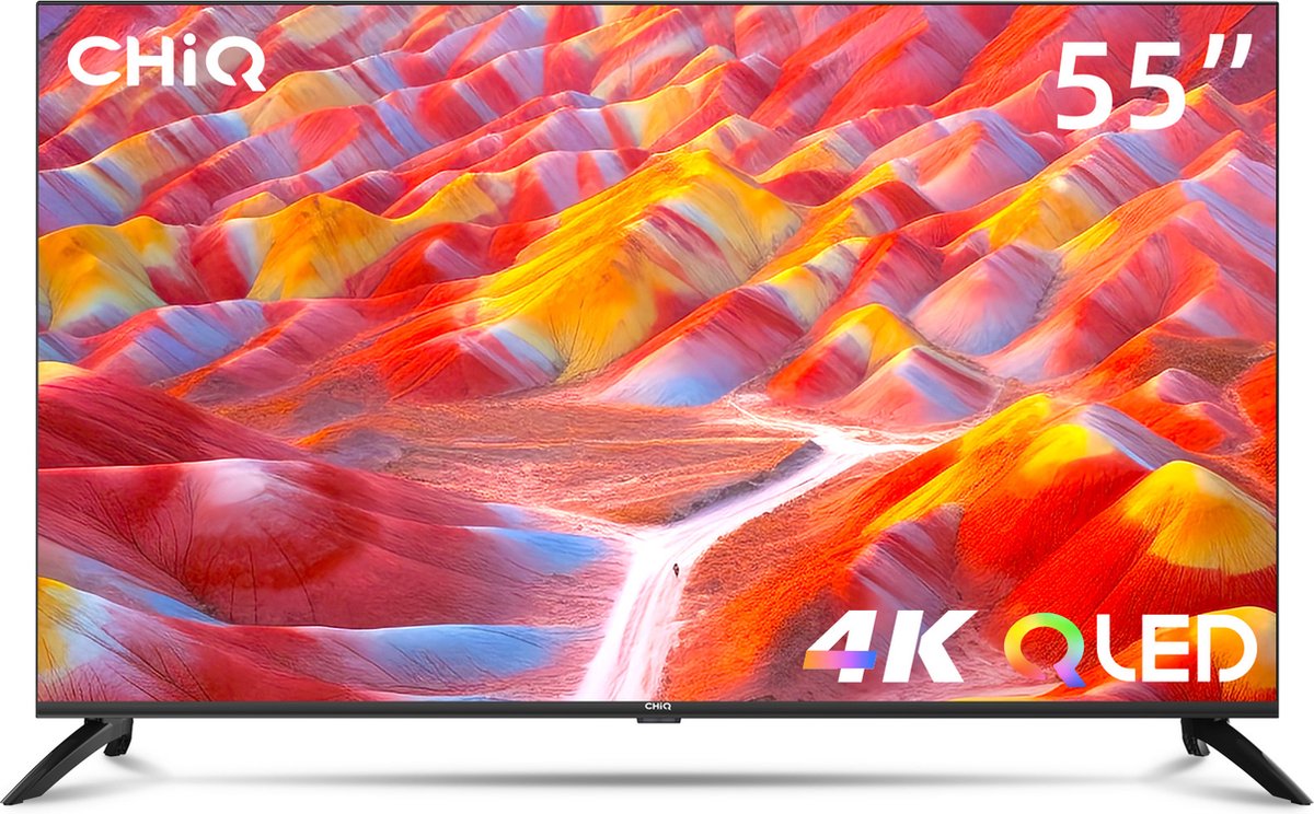 CHiQ U55QG7L - 55" 4K QLED Android TV - Ultra-HD - Dolby Vision HDR - 2023 model
