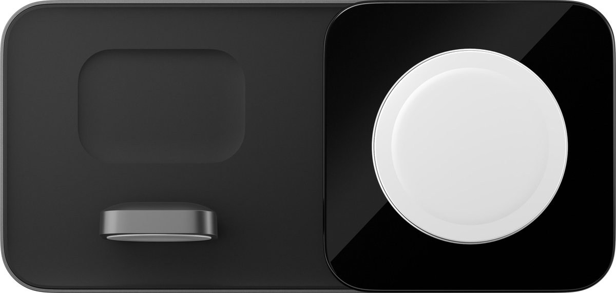Nomad Base One Max 3:1 - geschikt voor iPhone, Apple Watch en AirPods - geschikt voor MagSafe opladen - Carbide
