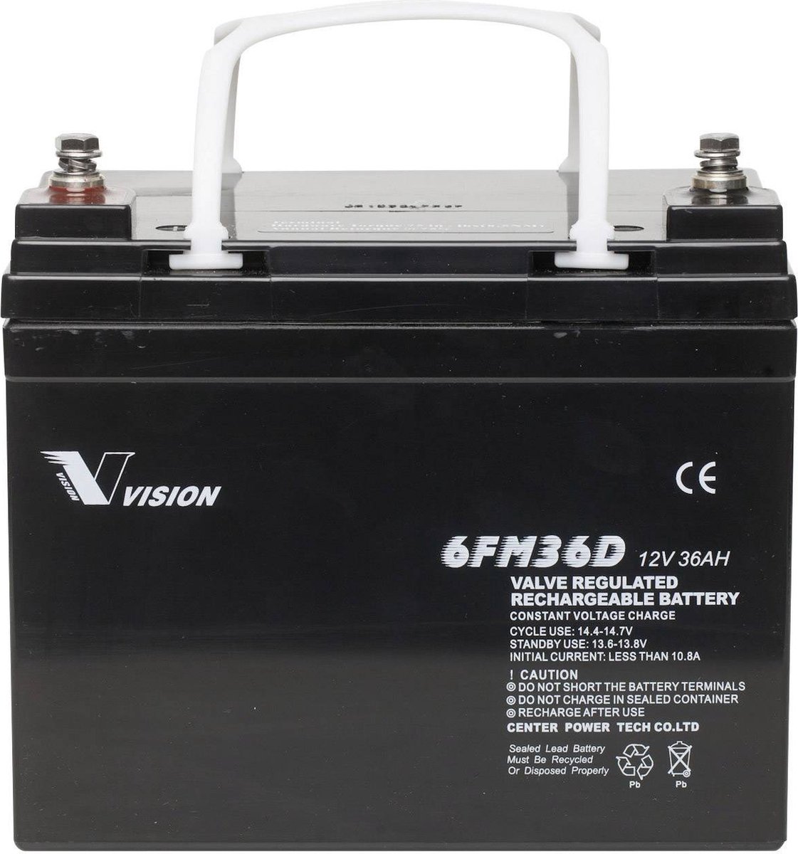 Vision Akkus FM-Serie 6FM36DXS Solar light batterij (oplaadbaar) 12 V 36 Ah AGM (B x H x D) 195 x 155 x 130 mm M6 conn