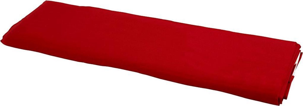 Stof, B: 145 cm, 140 gr, rood, 10 m/ 1 rol