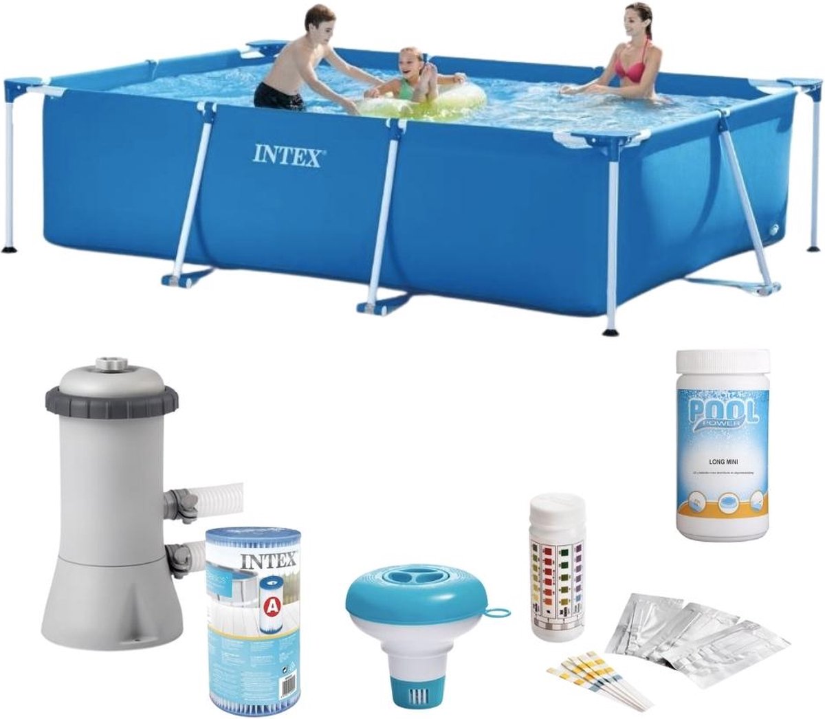 Intex Frame Pool Rechthoekig 300x200x75 cm - Zwembad vdv Super Deal