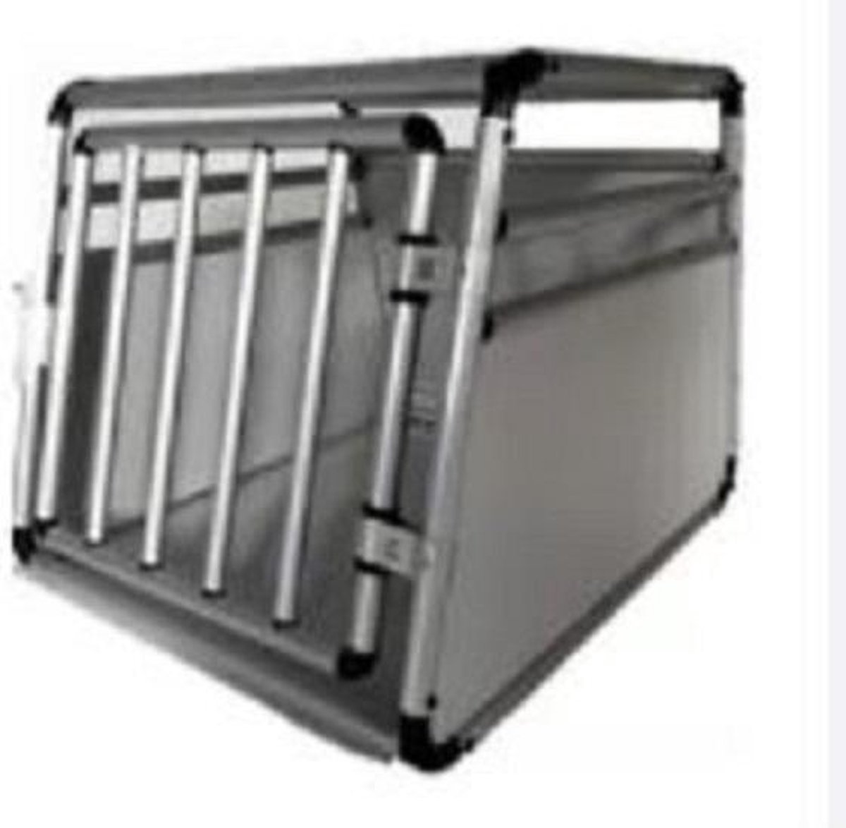 Auto Bench - Hondenbench Aluminium Medium - Transportkooi - Autokooi -Premium - 90 x 65 x 69 cm - Grey MDF