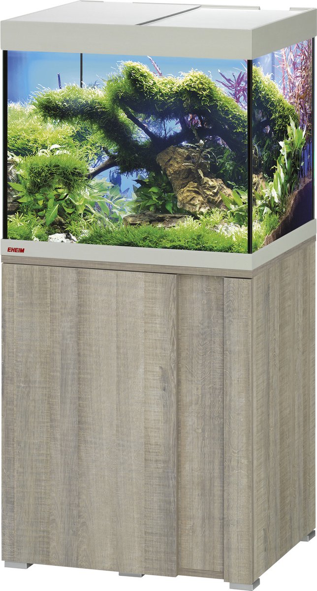 Eheim Set Vivaline 150 Led 61x51x124 Cm Grijs/Eiken 2x 7,7w