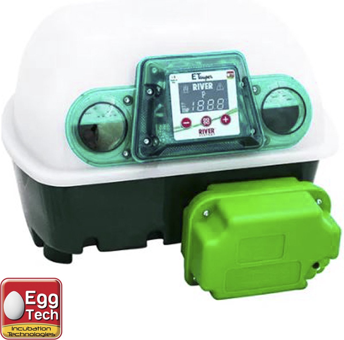 Broedmachine River EggTech12S - Super Automatische Broedmachine voor 12 – 48 eieren met regelbare vochtigheid incl. accessoires - verbeterde versie van Borotto’s oudere modellen