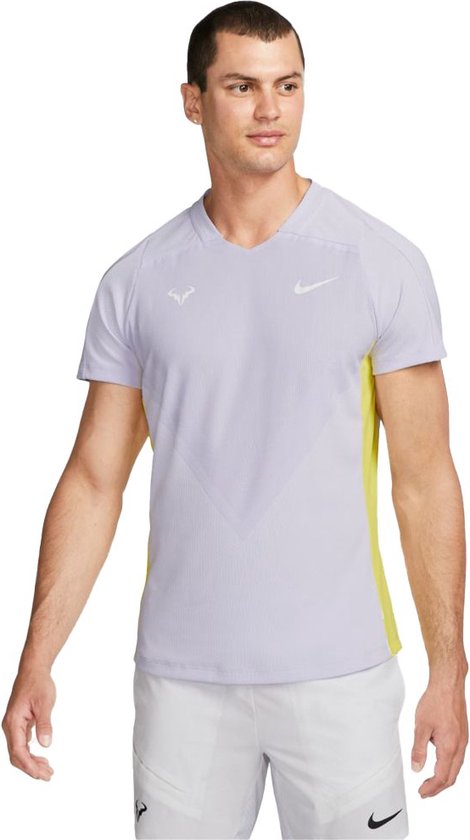 Nike Court Dri Fit Advantage Rafa T-shirt Met Korte Mouwen Mannen Paars - Maat M
