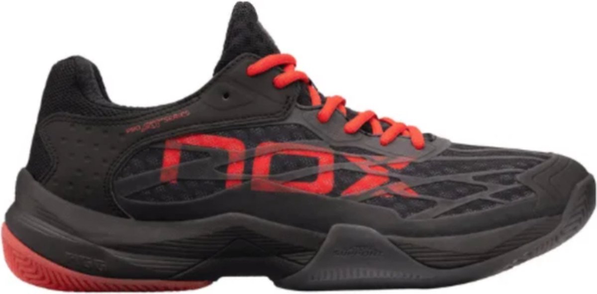 NOX AT10 Lux Padelschoenen - Zwart/Rood - Maat 42