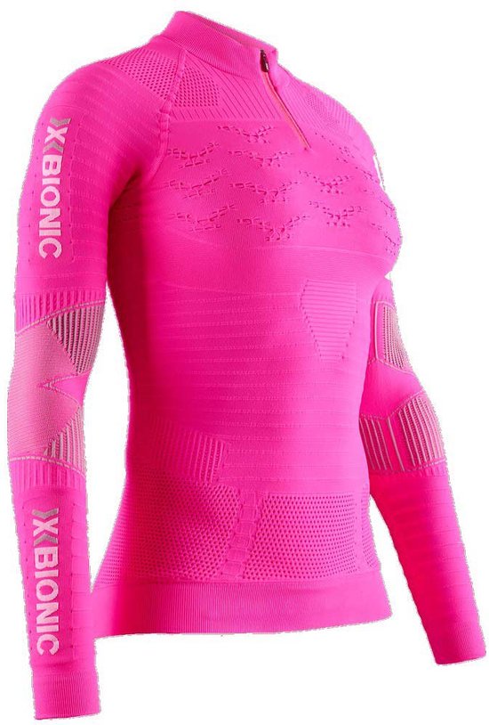 X-BIONIC Effektor 4.0 Trail Lange Mouwenshirt Dames - Flamingo Pink / Arctic White - XS