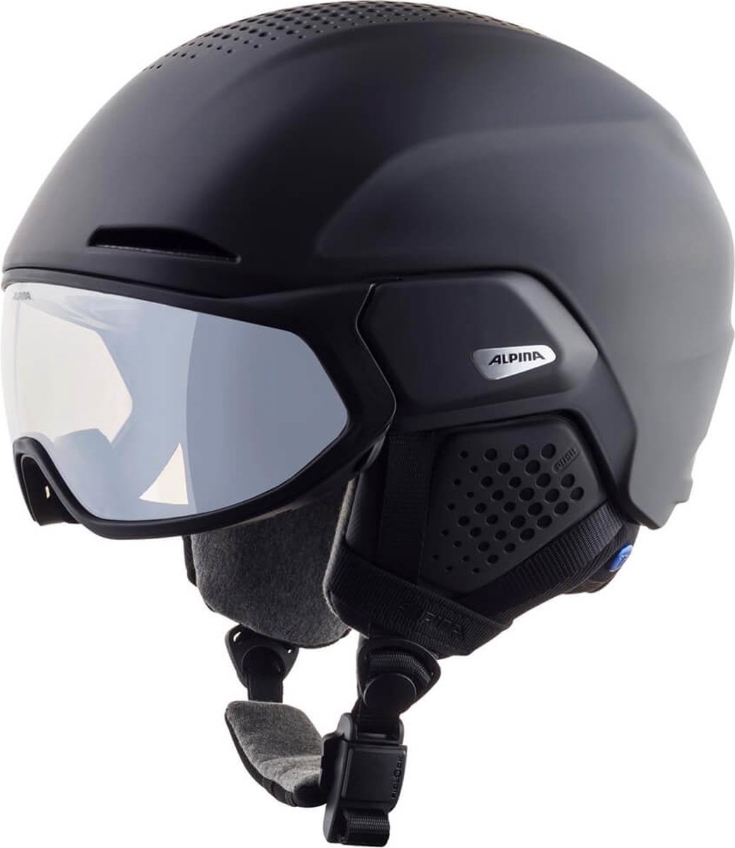 Alpina Alto V Skihelm Met Vizier | Black Matt | Varioflex  S1-S2 | Maat: 55 - 59 cm