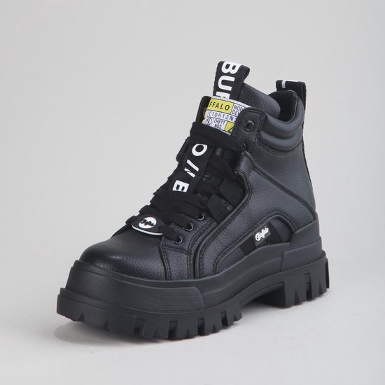 Buffalo Aspha dames veterboot - Zwart - Maat 36