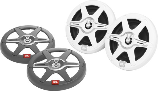 JBL Club Marine 6,5" (165 mm) - Autospeaker - 2-weg Full Range Speakers - 75W RMS / 225W Piek - 7 LED Modes - Incl. Witte & Grijze Grill