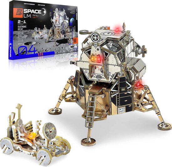 Geekclub - Nasa Collection - Apollo 11 & Moon Rover - excl. tools - Solderen - Electronica - Feestdagen