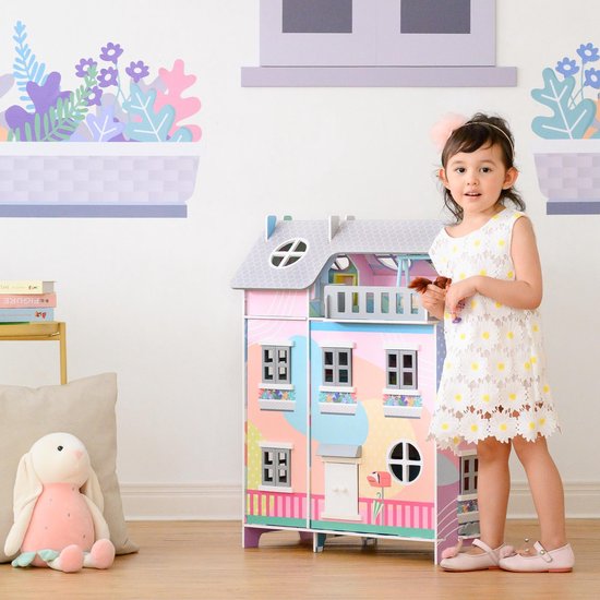 Teamson Kids Poppenhuis Voor 3.5" Poppen met 11 Accessoires - Accessoires Voor Poppen - Kinderspeelgoed - Veelkleurig