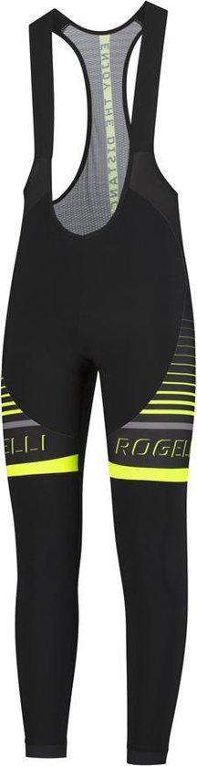 Rogelli Hero Lange Fietsbroek - Heren - Zwart, Grijs, Fluor - Maat 3XL