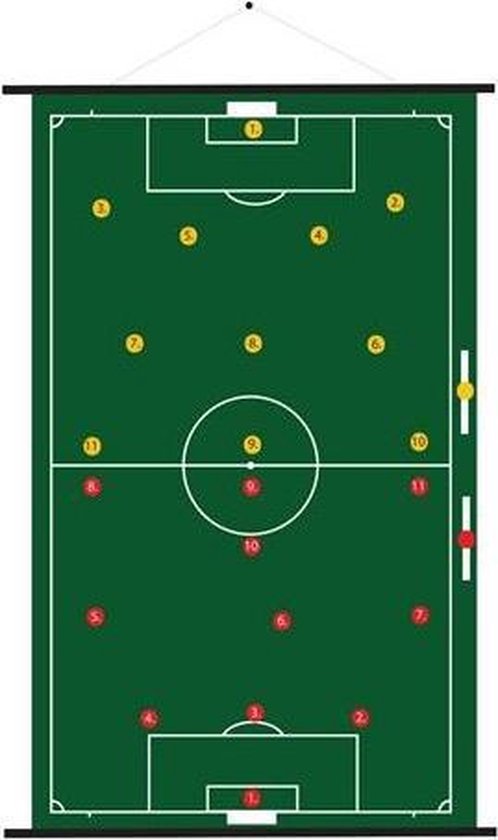 Sportec Oprolbaar Magnetisch Voetbal Coachbord 94 X 105 Cm