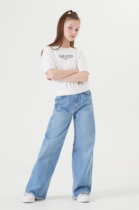 GARCIA Annemay Meisjes Wide Fit Jeans Blauw - Maat 134