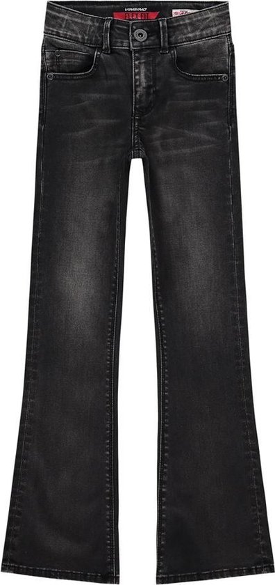 Vingino flared jeans Britte zwart vintage voor meisjes - maat 140