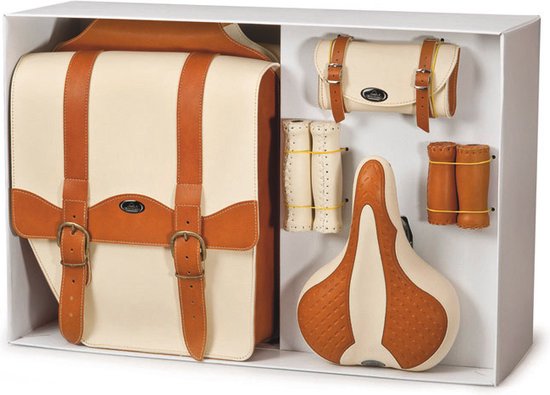 Set Monte Grappa Vintage SMG 4-delig leer cream/honey