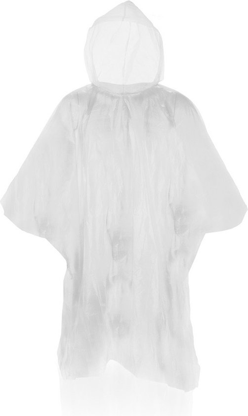 Fun & Feest Poncho - 100 Stuks - Wit - One size