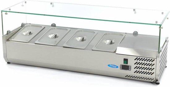 Opzetkoelvitrine - 120 cm - 4 x 1/3 GN Bakken