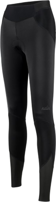 Nalini - Dames - Fietsbroek Lang Zonder Bretels - Winter Fietsbroek Met Zeem - Thermo Wielrenbroek - Zwart - ROAD WIND LADY TIGHT - XS