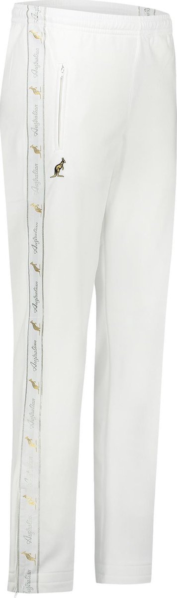Australian broek met witte bies wit en 2 ritsen maat XS/44
