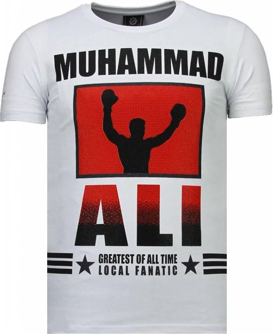 Muhammad Ali - Rhinestone T-shirt - Wit