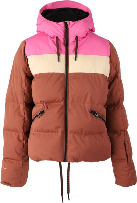 Brunotti Niagona Dames Puffer Ski Jas - Mahoganny - M