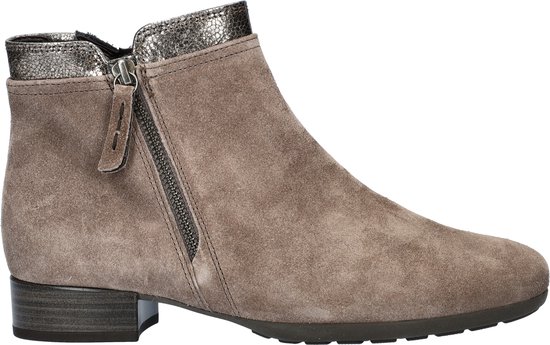 Gabor 718 Enkellaarsjes - Enkelboots met rits - Dames - Taupe - Maat 37,5